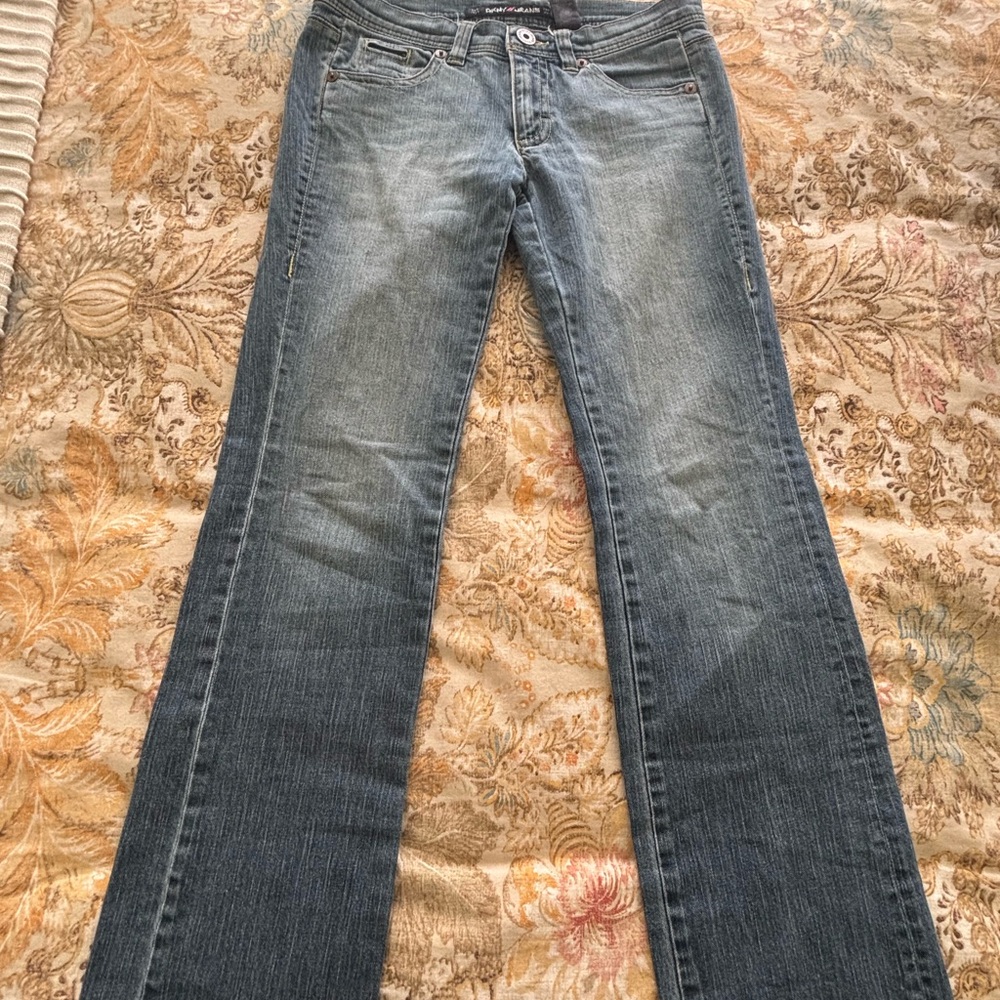 DKNY Women's Blue Low Rise Boot Cut Jeans